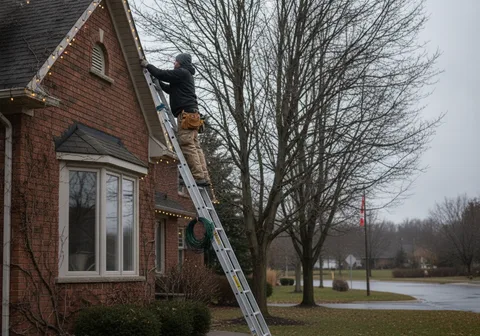 Christmas Light Installation in Burlington